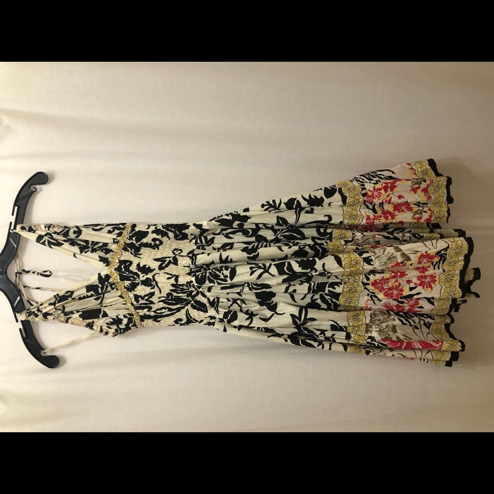 Cotton floral halter dress
